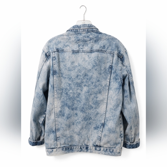 Men's Lion Dynasty Distressed Denim Jacket - Size Large - Picture 2 of 8